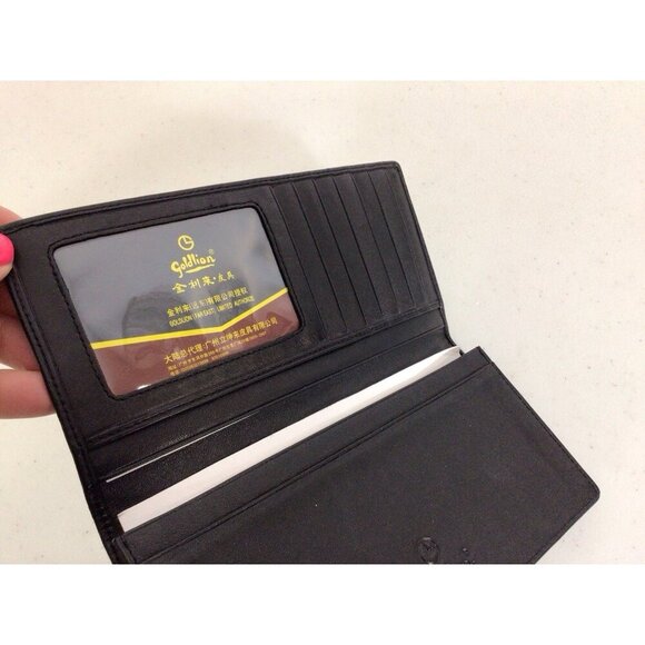 Goldlion Lambskin Leather Checkbook Organizer Long Bi-Fold Wallet NEW - Picture 2 of 5